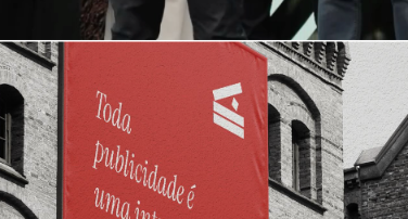 Mockup de outdoor da Pianista em fachada histórica